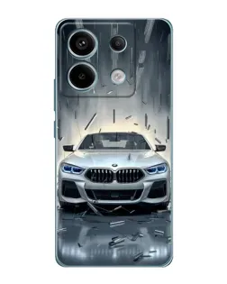Чехол для Xiaomi Redmi Note 13 Pro с картинкой «BMW в свете фар»