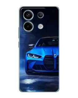 Чехол для Xiaomi Redmi Note 13 Pro с картинкой «Голубая BMW M4»