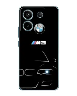 Чехол для Xiaomi Redmi Note 13 Pro с картинкой «Минималистичный принт BMW M3»