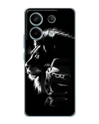 Чехол для Xiaomi Redmi Note 13 Pro с картинкой «BMW и лев» Чехол для Xiaomi Redmi Note 13 Pro с картинкой «BMW и лев»