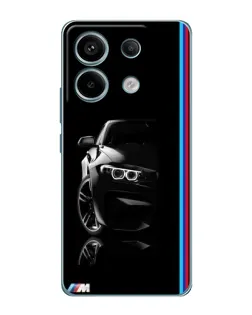 Чехол для Xiaomi Redmi Note 13 Pro с картинкой «Силуэт BMW в темноте»