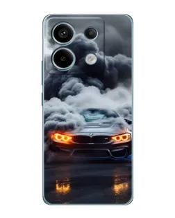 Чехол для Xiaomi Redmi Note 13 Pro с картинкой «BMW в дыму»
