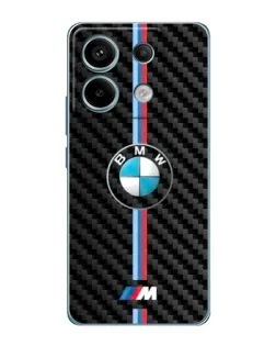 Чехол для Xiaomi Redmi Note 13 Pro с картинкой «Эмблема BMW и карбон»