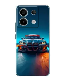 Чехол для Xiaomi Redmi Note 13 Pro с картинкой «BMW — огни неона»