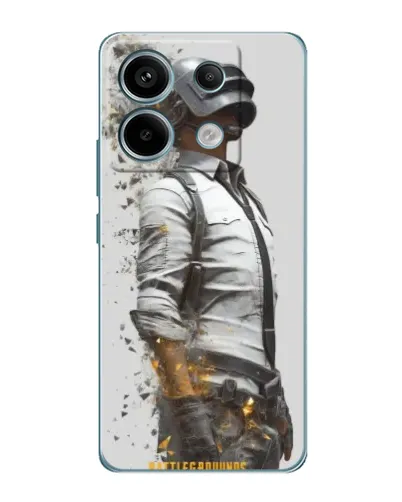 Чехол для Xiaomi Redmi Note 13 Pro с картинкой «PUBG — боец в пыли»