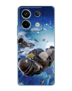 Чехол для Xiaomi Redmi Note 13 Pro с картинкой «Десант PUBG — прыжок»