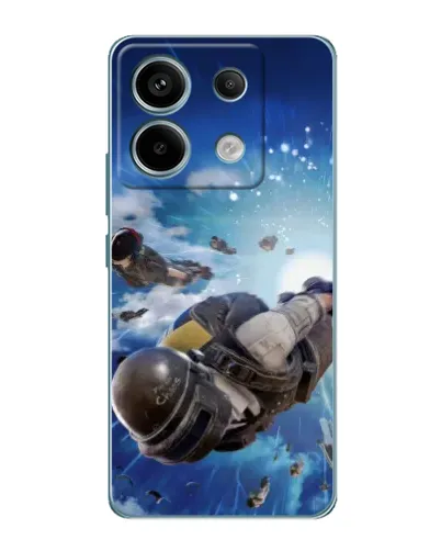 Чехол для Xiaomi Redmi Note 13 Pro с картинкой «Десант PUBG — прыжок»