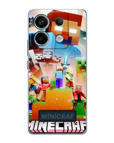 Чехол для Xiaomi Redmi Note 13 Pro с картинкой «Minecraft герои игры» Чехол для Xiaomi Redmi Note 13 Pro с картинкой «Minecraft герои игры»