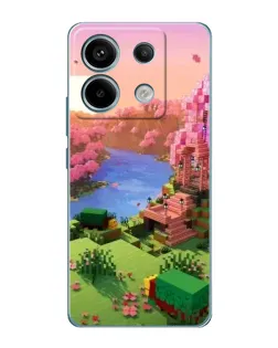 Чехол для Xiaomi Redmi Note 13 Pro с картинкой «Розовое дерево Minecraft»