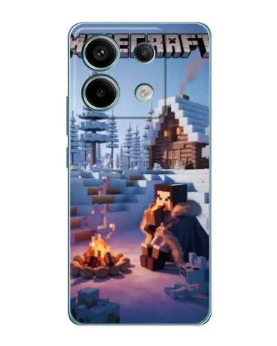 Чехол для Xiaomi Redmi Note 13 Pro с картинкой «Зимний Minecraft» Чехол для Xiaomi Redmi Note 13 Pro с картинкой «Зимний Minecraft»