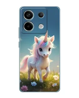 Чехол для Xiaomi Redmi Note 13 Pro с картинкой «Единорог на поляне»
