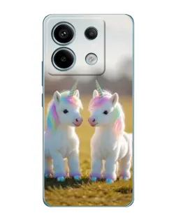 Чехол для Xiaomi Redmi Note 13 Pro с картинкой «Пара единорогов»