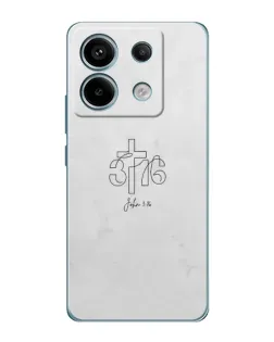 Чехол для Xiaomi Redmi Note 13 Pro с картинкой «Иоанна 3:16 Крест»