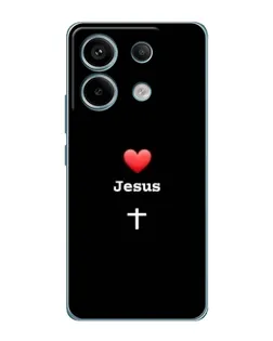 Чехол для Xiaomi Redmi Note 13 Pro с картинкой «Сердце - Jesus»