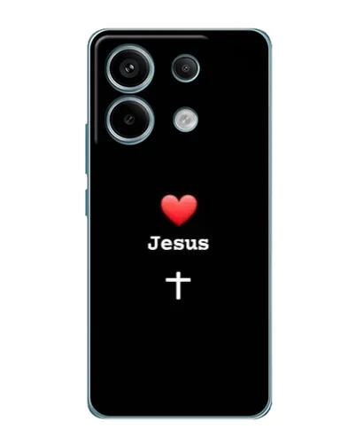 Чехол для Xiaomi Redmi Note 13 Pro с картинкой «Сердце - Jesus»
