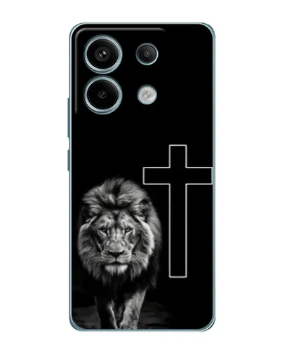Чехол для Xiaomi Redmi Note 13 Pro с картинкой «Лев и Крест»
