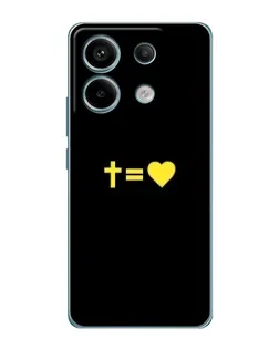 Чехол для Xiaomi Redmi Note 13 Pro с картинкой «Сердце и Крест»
