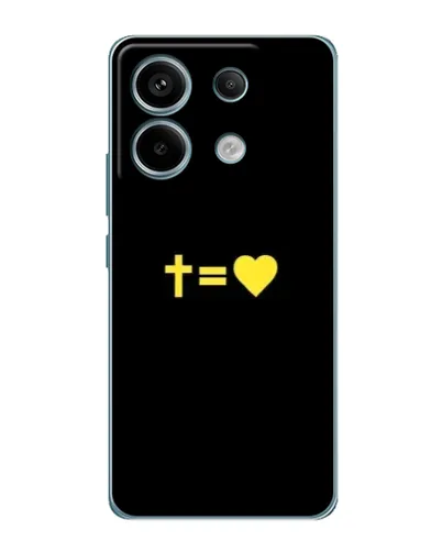 Чехол для Xiaomi Redmi Note 13 Pro с картинкой «Сердце и Крест»
