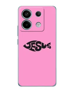 Чехол для Xiaomi Redmi Note 13 Pro с картинкой «Розовый символ  Jesus»