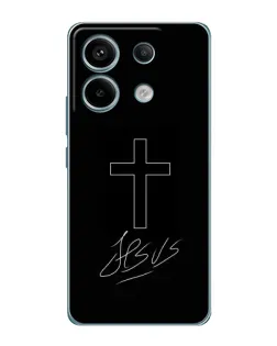 Чохол для Xiaomi Redmi Note 13 Pro з картинкою «Графічний хрест Jesus»