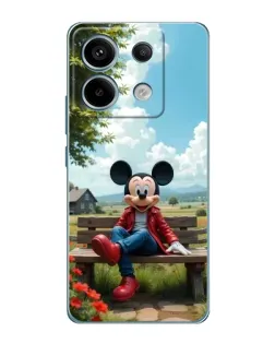 Чехол для Xiaomi Redmi Note 13 Pro с картинкой «Микки на скамейке»