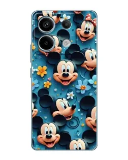 Чехол для Xiaomi Redmi Note 13 Pro с картинкой «Паттерн Микки и Минни»