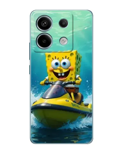 Чехол для Xiaomi Redmi Note 13 Pro с картинкой «Спанч Боб на гидроцикле» Чехол для Xiaomi Redmi Note 13 Pro с картинкой «Спанч Боб на гидроцикле»
