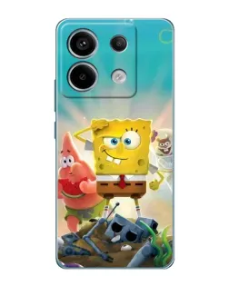 Чехол для Xiaomi Redmi Note 13 Pro с картинкой «Спанч Боб победитель»