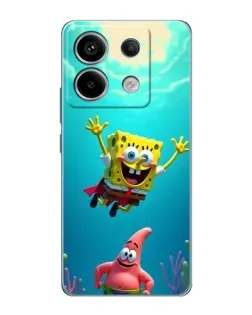 Чехол для Xiaomi Redmi Note 13 Pro с картинкой «Спанч Боб под водой»