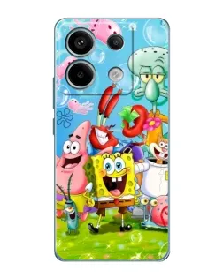 Чехол для Xiaomi Redmi Note 13 Pro с картинкой «Губка Боб и друзья»
