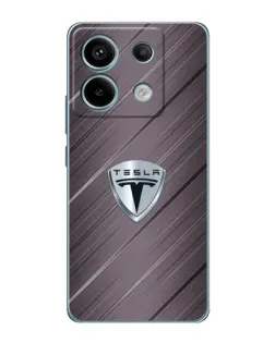Чохол для Xiaomi Redmi Note 13 Pro з картинкою «Металева текстура Tesla»