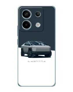 Чохол для Xiaomi Redmi Note 13 Pro з картинкою «Сріблястий Cybertruck Tesla»