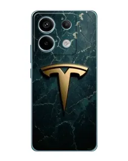 Чохол для Xiaomi Redmi Note 13 Pro з картинкою «Мармурова Tesla Gold»