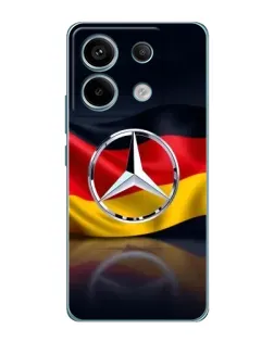 Чехол для Xiaomi Redmi Note 13 Pro с картинкой «Mercedes — флаг Германии»