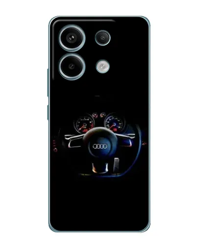 Чохол для Xiaomi Redmi Note 13 Pro з картинкою «Салон Audi — кермо»