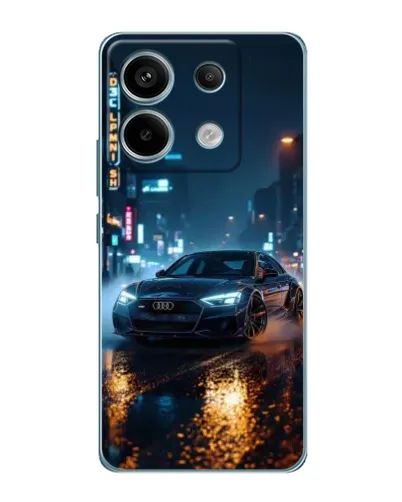 Чохол для Xiaomi Redmi Note 13 Pro з картинкою «Нічне місто та Audi»