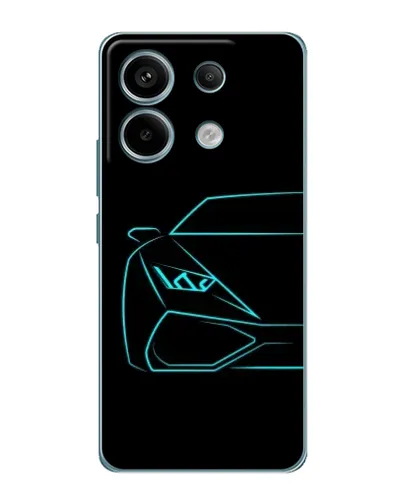 Чохол для Xiaomi Redmi Note 13 Pro з картинкою «Блакитний силует Lamborghini» Чохол для Xiaomi Redmi Note 13 Pro з картинкою «Блакитний силует Lamborghini»
