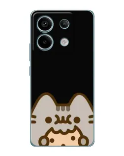 Чехол для Xiaomi Redmi Note 13 Pro с картинкой «Пушин на черном»