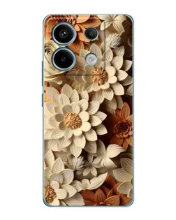 Чехол для Xiaomi Redmi Note 13 Pro с картинкой «Бежевый флористический декор»