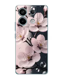 Чехол для Xiaomi Redmi Note 13 Pro с картинкой «Нежная сакура и капли»