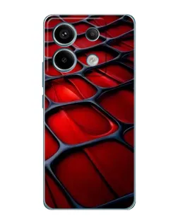 Чехол для Xiaomi Redmi Note 13 Pro с картинкой «Красная глянцевая сетка»