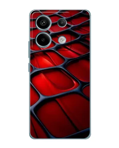 Чехол для Xiaomi Redmi Note 13 Pro с картинкой «Красная глянцевая сетка»