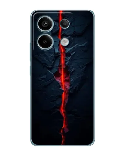 Чехол для Xiaomi Redmi Note 13 Pro с картинкой «Kрасная лавовая трещина»