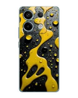 Чехол для Xiaomi Redmi Note 13 Pro с картинкой «Жидкое желтое золото»