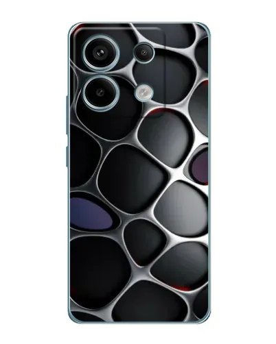 Чехол для Xiaomi Redmi Note 13 Pro с картинкой «Объемная темная решетка»