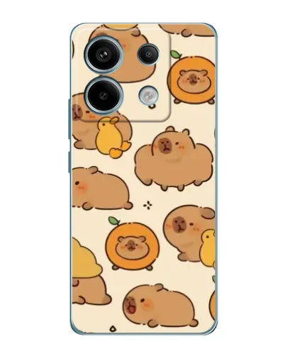 Чехол для Xiaomi Redmi Note 13 Pro с картинкой «Капибары с апельсинами»