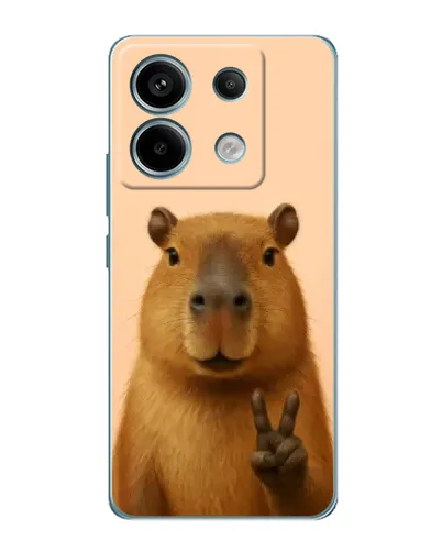 Чехол для Xiaomi Redmi Note 13 Pro с картинкой «Капибара виктория»