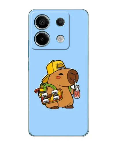 Чехол для Xiaomi Redmi Note 13 Pro с картинкой «Капибара на скейте»