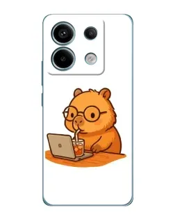 Чехол для Xiaomi Redmi Note 13 Pro с картинкой «Капибара с ноутбуком» Чехол для Xiaomi Redmi Note 13 Pro с картинкой «Капибара с ноутбуком»