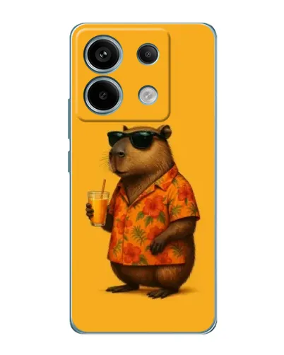 Чехол для Xiaomi Redmi Note 13 Pro с картинкой «Капибара на отдыхе»